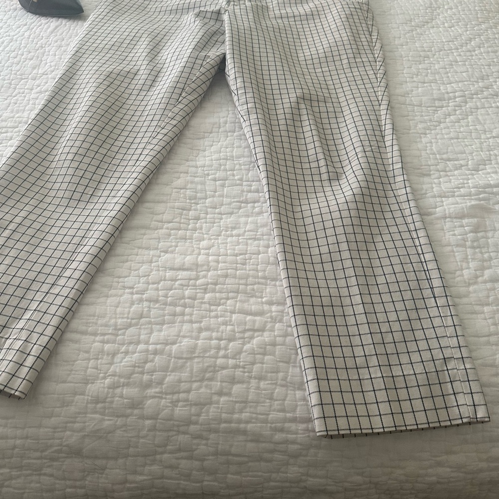 Banana Republic - Sloan Ankle Pants Cream and Black Sz 12-14